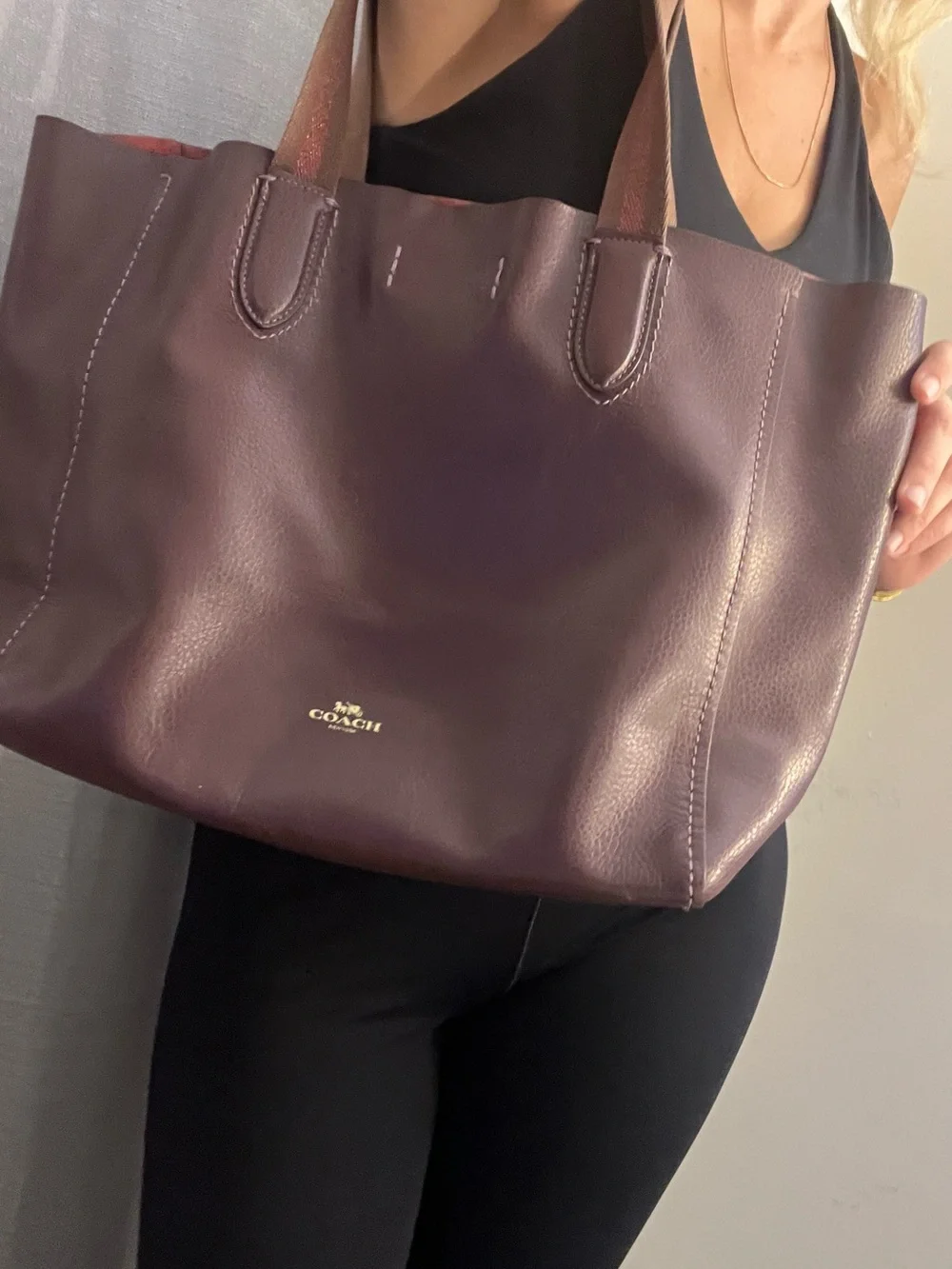 Coach Derby Oxblood Leather Tote Bag